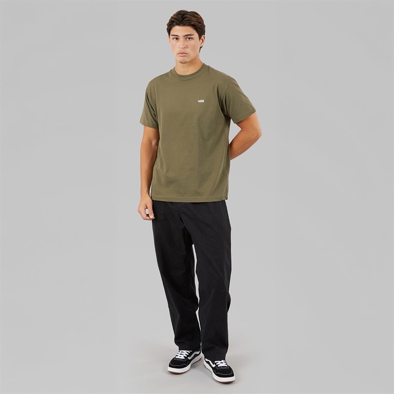 Vans Mens Left Chest Logo T-Shirt Mossy Olive - Image 4