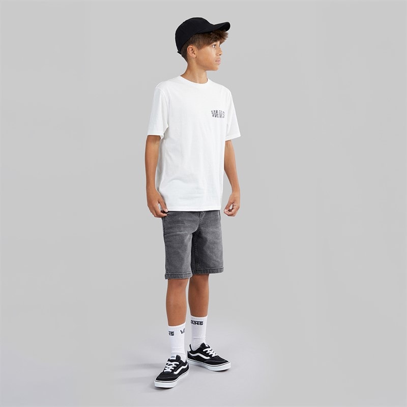 Vans Boys Racing Flames Back Graphic T-Shirt White - Image 4