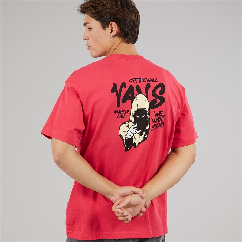 Vans Mens Repear Sam Back Graphic T-Shirt Crimson Haze - Image 1
