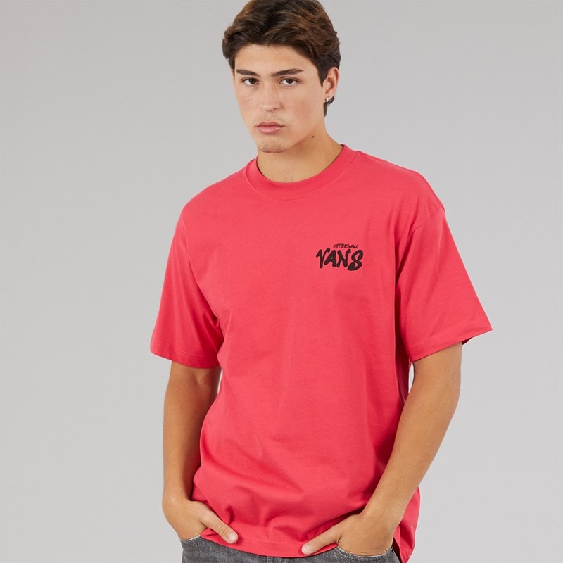 Vans Mens Repear Sam Back Graphic T-Shirt Crimson Haze - Image 2