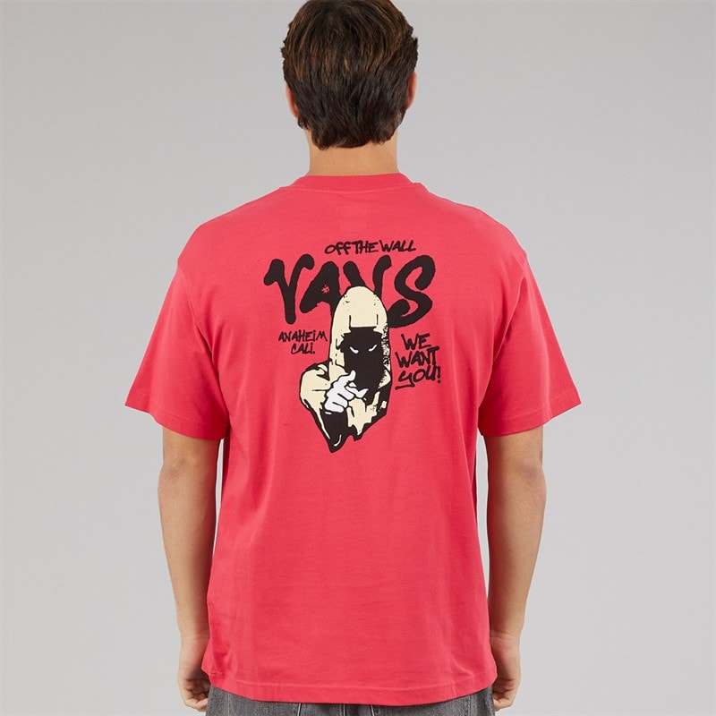Vans Mens Repear Sam Back Graphic T-Shirt Crimson Haze - Image 3