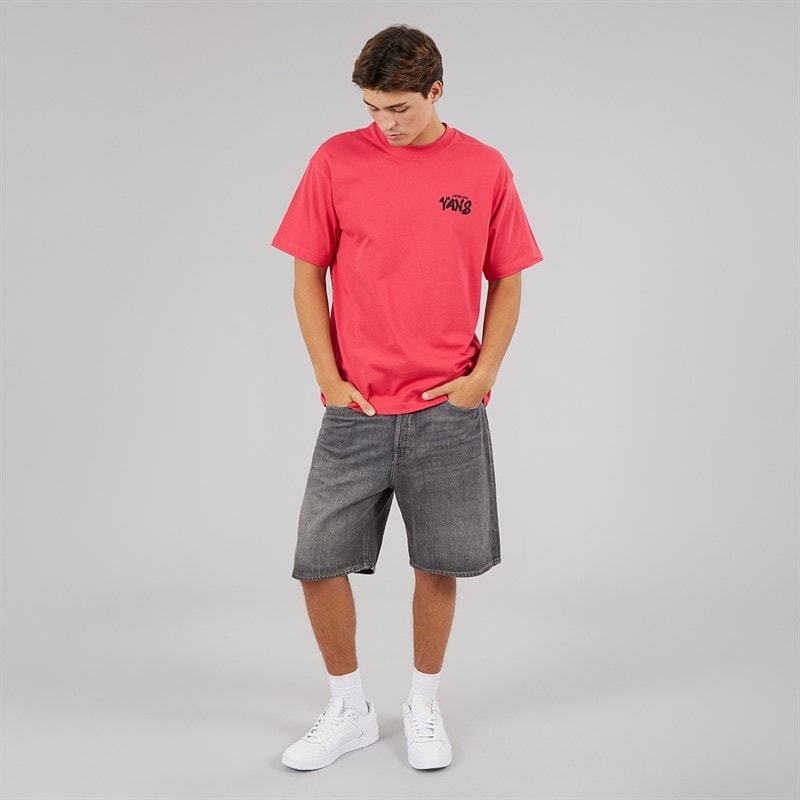 Vans Mens Repear Sam Back Graphic T-Shirt Crimson Haze - Image 4