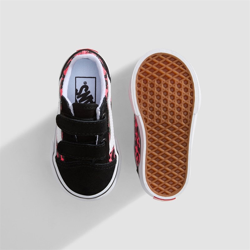 Vans Infant Girls Old Skool Velcro Trainers Diva Pink - Image 2