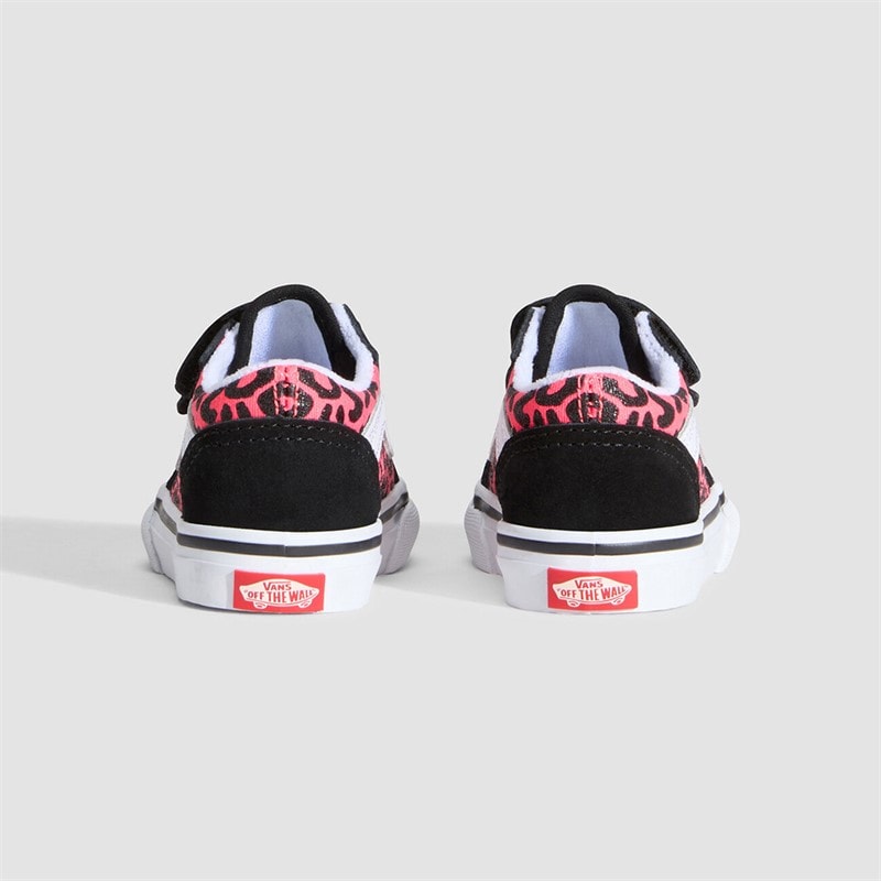 Vans Infant Girls Old Skool Velcro Trainers Diva Pink - Image 3