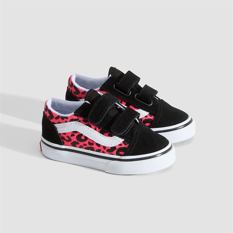 Vans Infant Girls Old Skool Velcro Trainers Diva Pink - Image 4