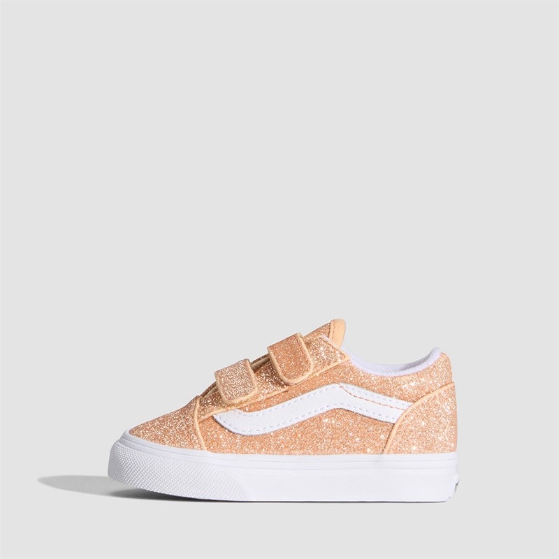 Vans Infant Girls Old Skool Velcro Trainers Apricot Glow - Image 5
