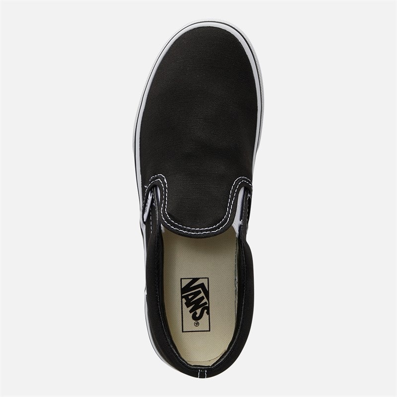 Vans Junior Classic Slip On Trainers Black - Image 4