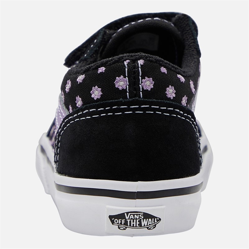 Vans Infant Girls Old Skool Velcro Trainers Purple - Image 3