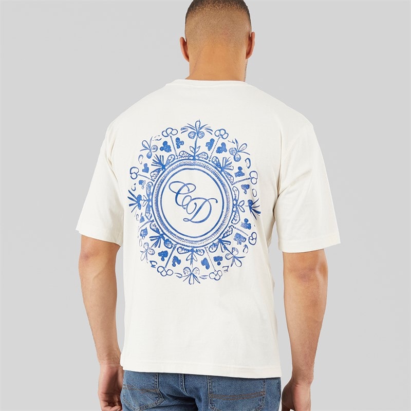 Criminal Damage Mens Mosaic T-Shirt Off White - Image 3