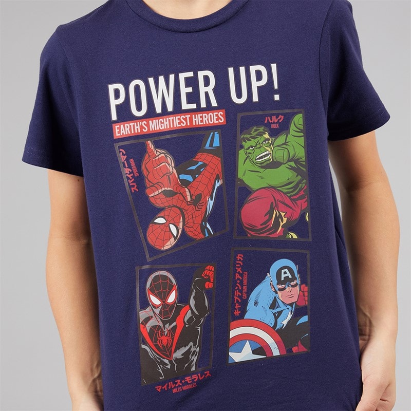 Marvel Boys T-Shirt And Shorts Set Navy - Image 3