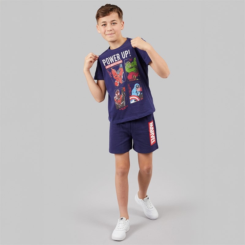 Marvel Boys T-Shirt And Shorts Set Navy - Image 4