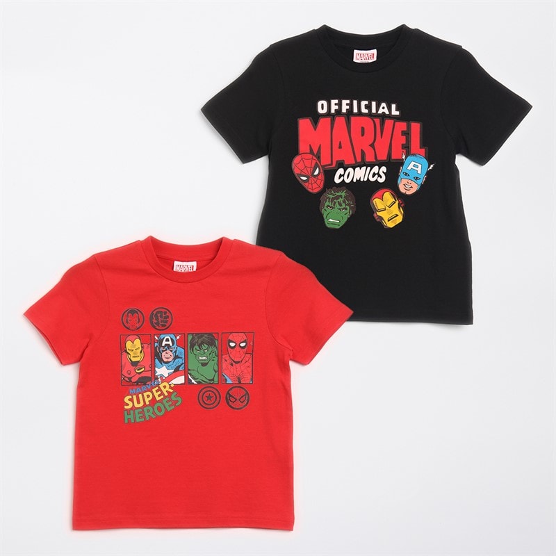 Marvel Boys Five Pack T-Shirts Multi - Image 2