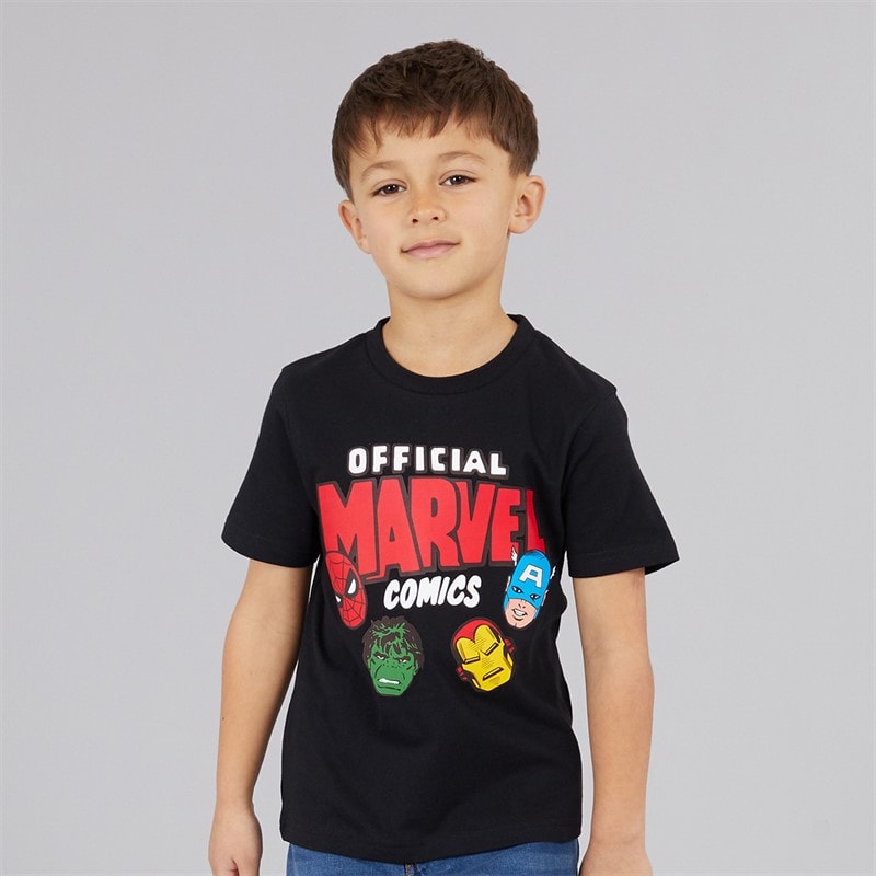 Marvel Boys Five Pack T-Shirts Multi - Image 4