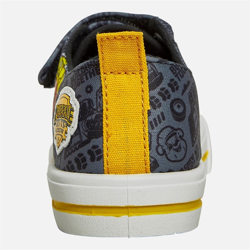 PAW Patrol Boys Rubble Canvas Pumps Black/Yellow - Image 3