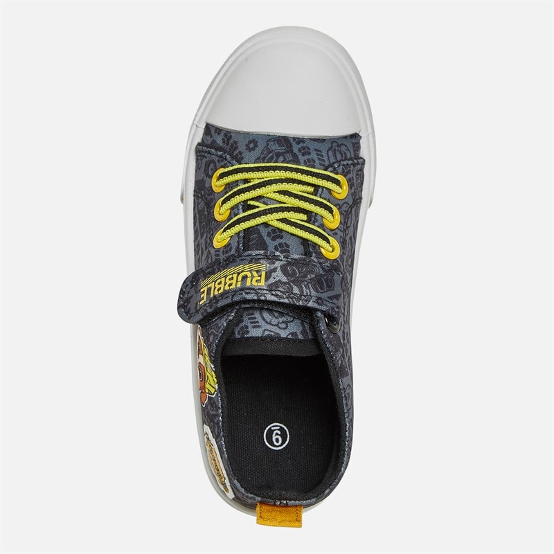PAW Patrol Boys Rubble Canvas Pumps Black/Yellow - Image 4