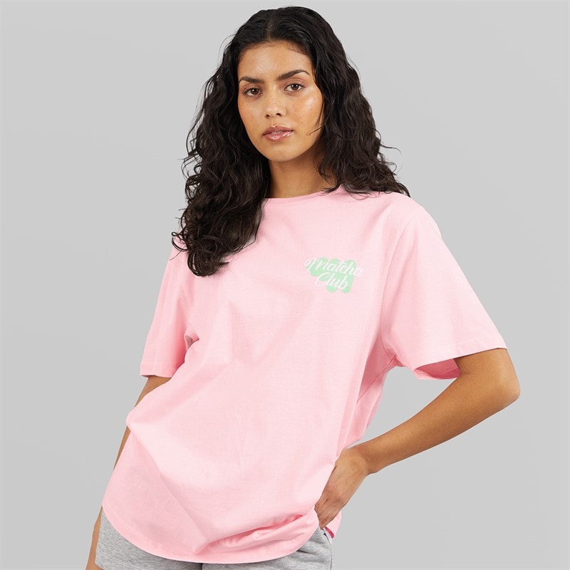 Weekend Vibes Womens Matcha T-Shirt Pink-A-Boo - Image 2