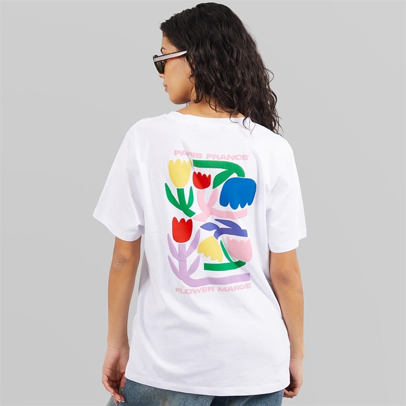 Weekend Vibes Womens Bloomer T-Shirt Optic White - Image 3