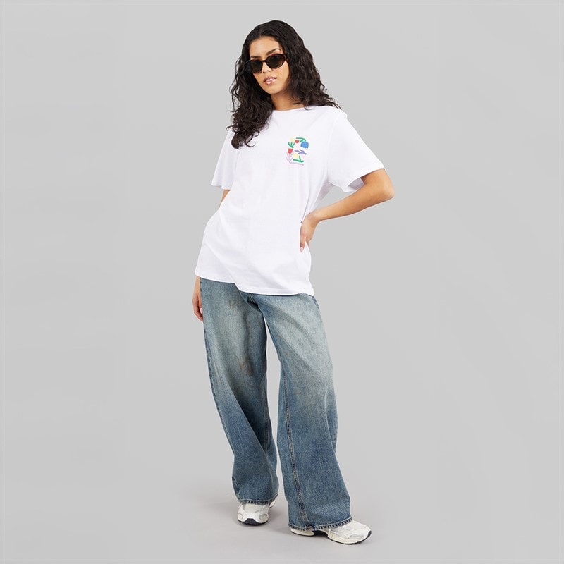 Weekend Vibes Womens Bloomer T-Shirt Optic White - Image 4