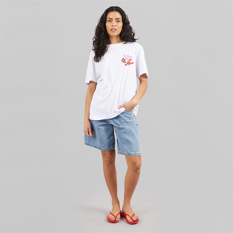 Weekend Vibes Womens Waffles T-Shirt Optic White - Image 4