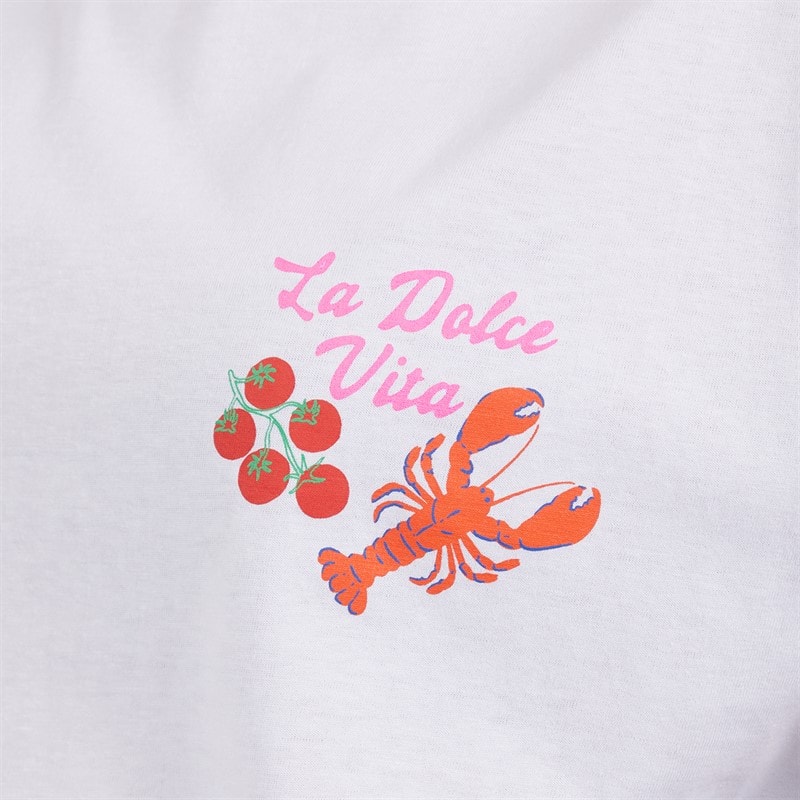 Weekend Vibes Womens Waffles T-Shirt Optic White - Image 5