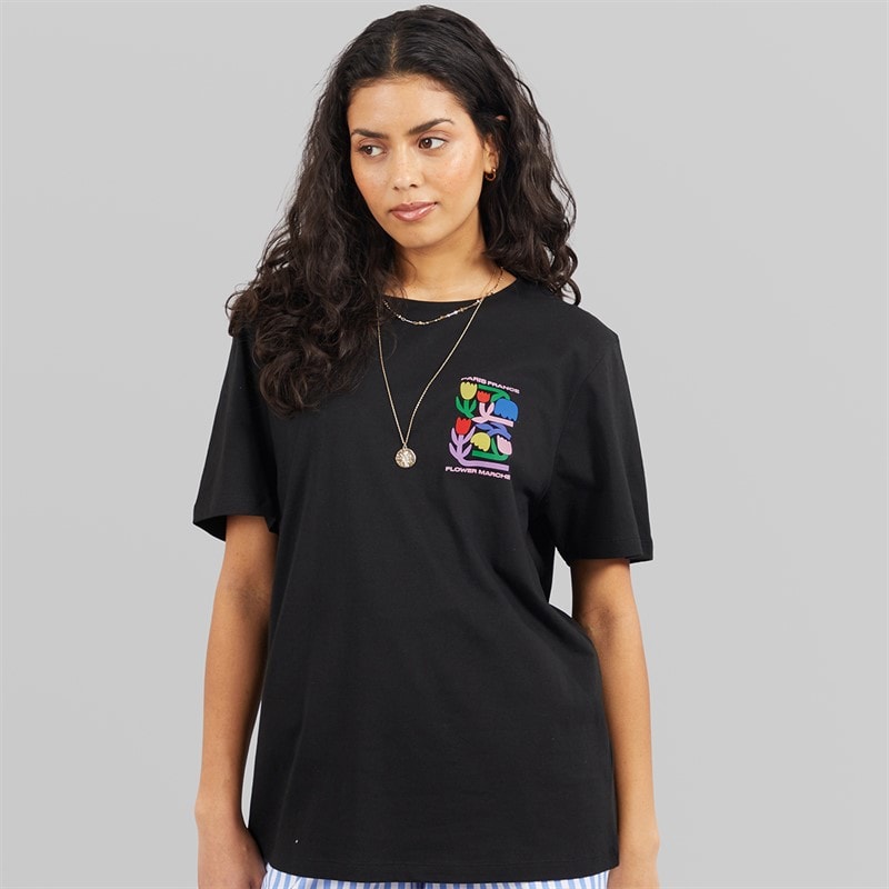 Weekend Vibes Womens Bloomer T-Shirt Jet Black - Image 2