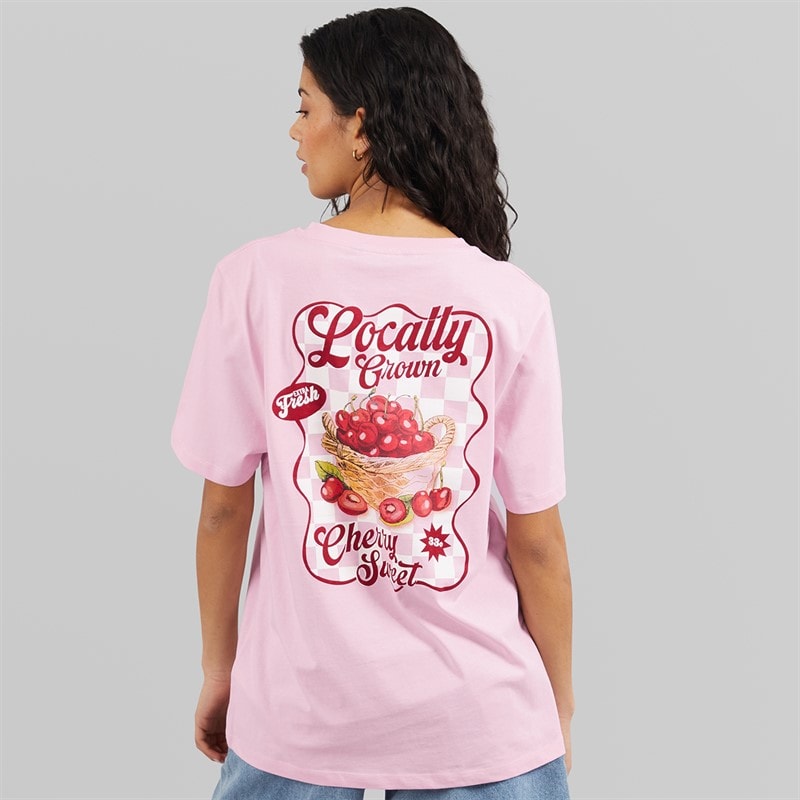 Weekend Vibes Womens Cherise T-Shirt Pink Lady - Image 3