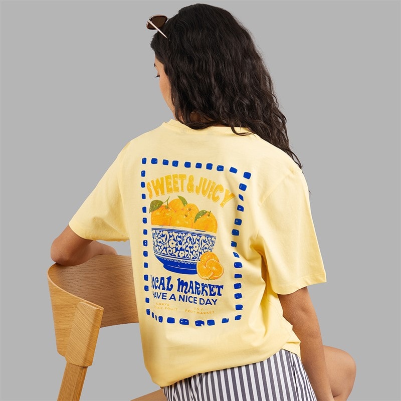 Weekend Vibes Womens Bergamont T-Shirt Anise Flower Yellow - Image 1