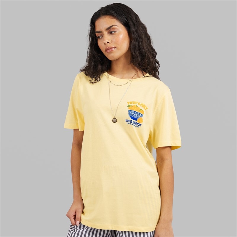 Weekend Vibes Womens Bergamont T-Shirt Anise Flower Yellow - Image 2