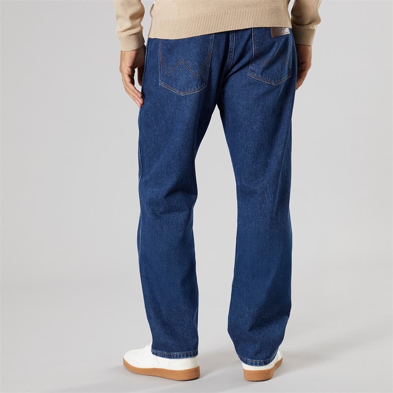 Wrangler Mens Frontier Relaxed Straight Jeans Polar Steel - Image 2