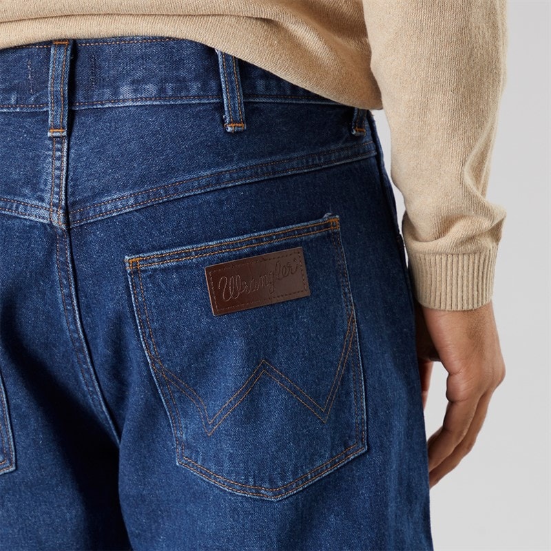 Wrangler Mens Frontier Relaxed Straight Jeans Polar Steel - Image 3