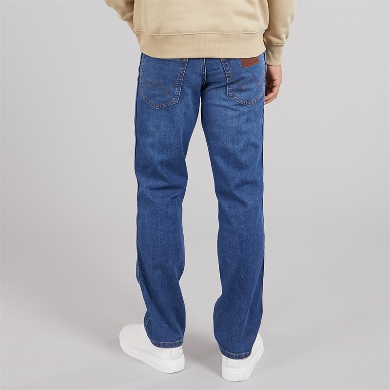 Wrangler Mens Texas Straight Jeans Mid Visual - Image 2