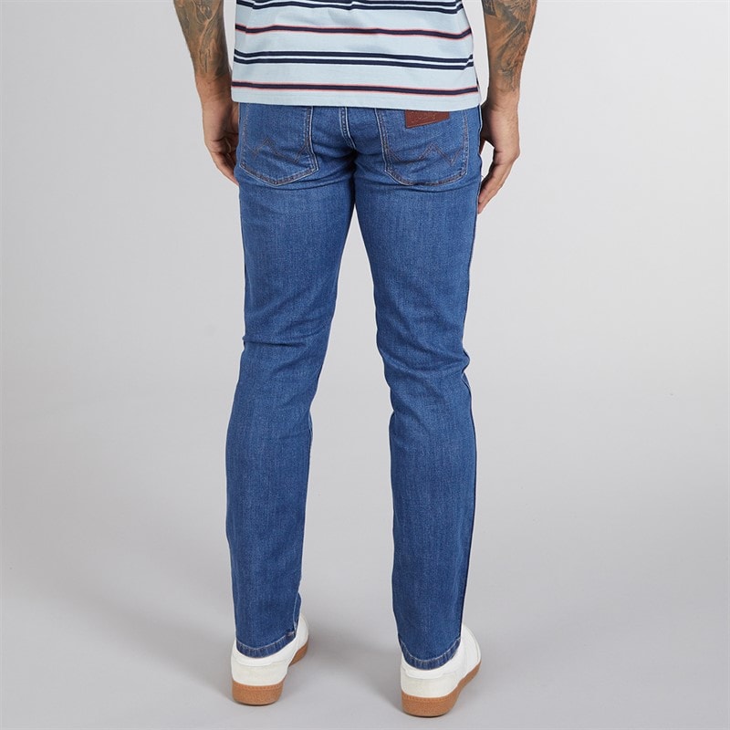 Wrangler Mens Greensboro Straight Fit Jeans Mid Visual - Image 2