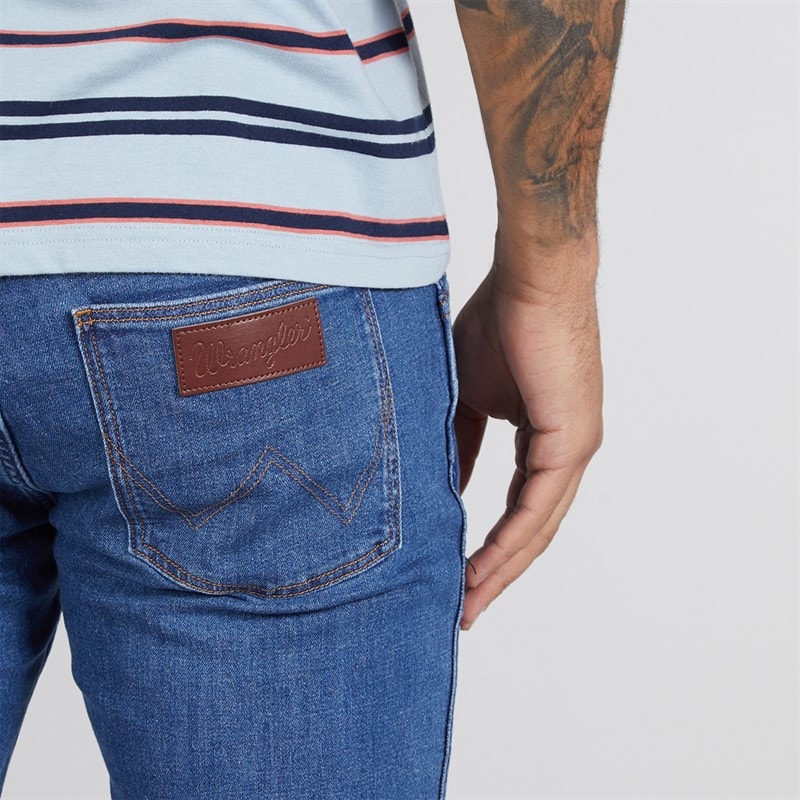 Wrangler Mens Greensboro Straight Fit Jeans Mid Visual - Image 3