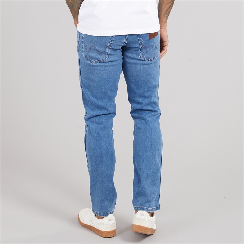 Wrangler Mens Texas Slim Jeans Light Visual - Image 2