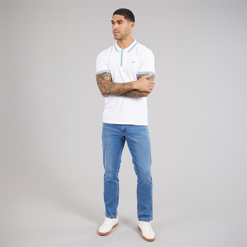 Wrangler Mens Texas Slim Jeans Light Visual - Image 4