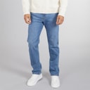 Wrangler Mens Frontier Relaxed Straight Jeans Sea Floor