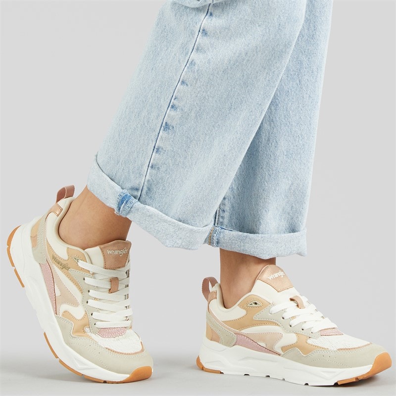 Wrangler Womens Susan Trainers Birch/Dusty Rose Birch/ Dusty Rose - Image 1