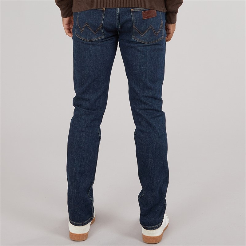 Wrangler Mens Greensboro Regular Straight Fit Jeans Rush - Image 2