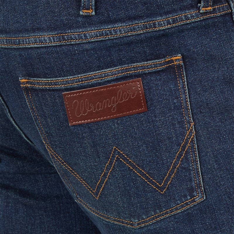 Wrangler Mens Greensboro Regular Straight Fit Jeans Rush - Image 3