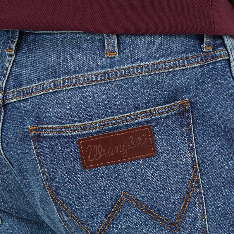 Wrangler Mens Frontier Relaxed Straight Jeans Frontier Blaze - Image 3