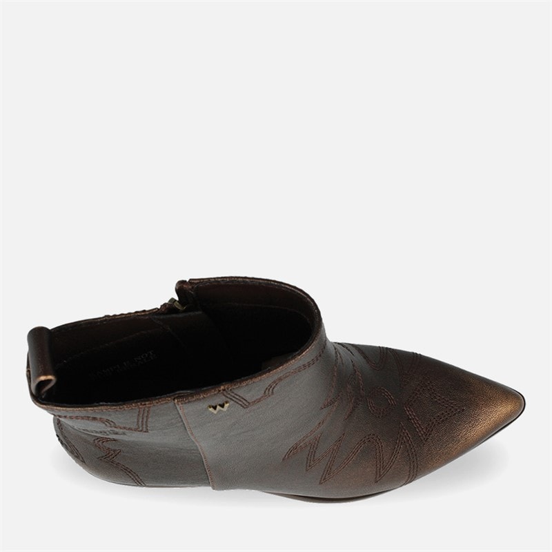 Wrangler Womens Mae Block Heel Boots Chestnut - Image 3