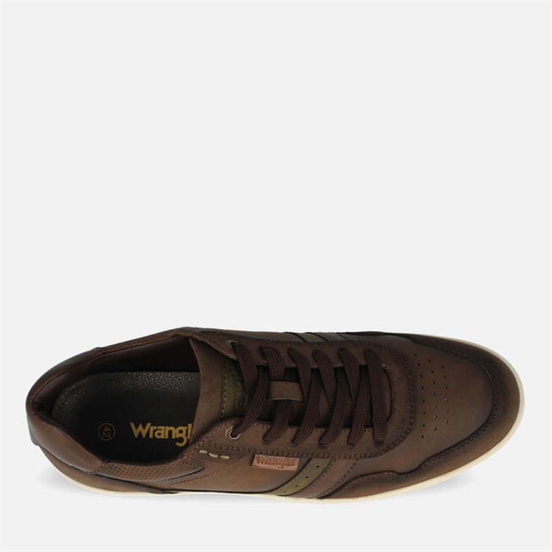 Wrangler Mens Hollane Trainers Chestnut - Image 3