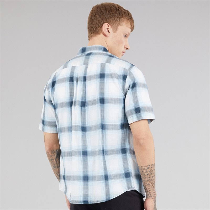 Wrangler Mens Short Sleeve Pocket Shirt Midnight Navy - Image 2