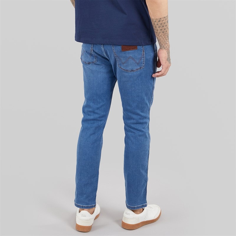 Wrangler Mens Larston Slim Jeans Light Visual - Image 2