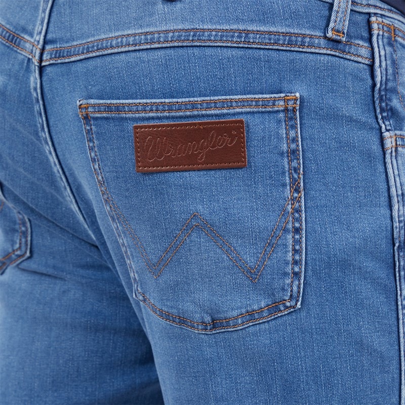 Wrangler Mens Larston Slim Jeans Light Visual - Image 3