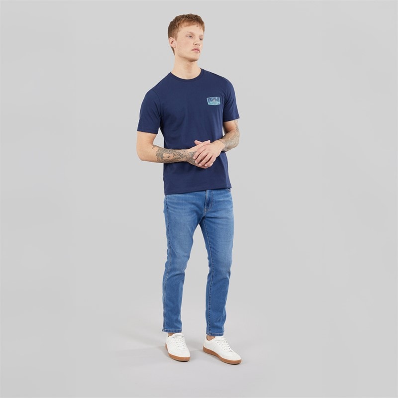 Wrangler Mens Larston Slim Jeans Light Visual - Image 4