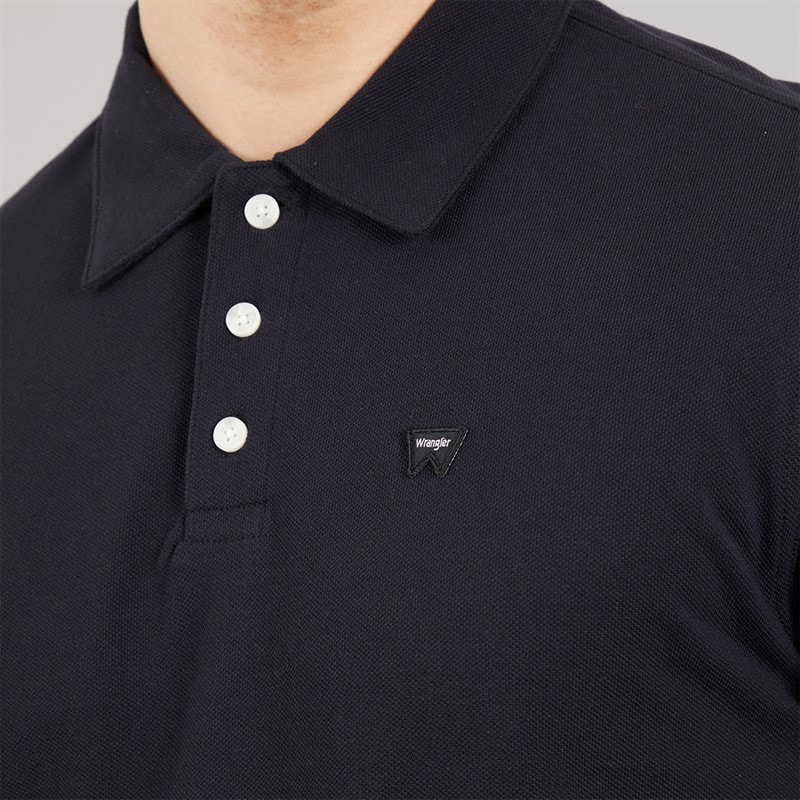 Wrangler Mens Polo Shirt Black - Image 3