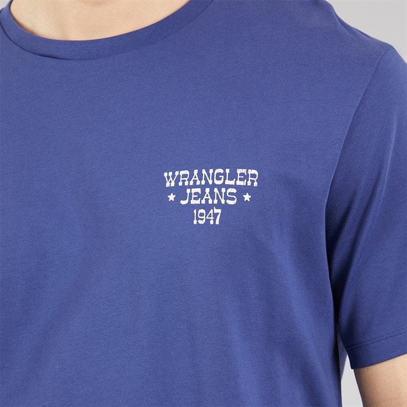 Wrangler Mens Graphic T-Shirt Navy - Image 3