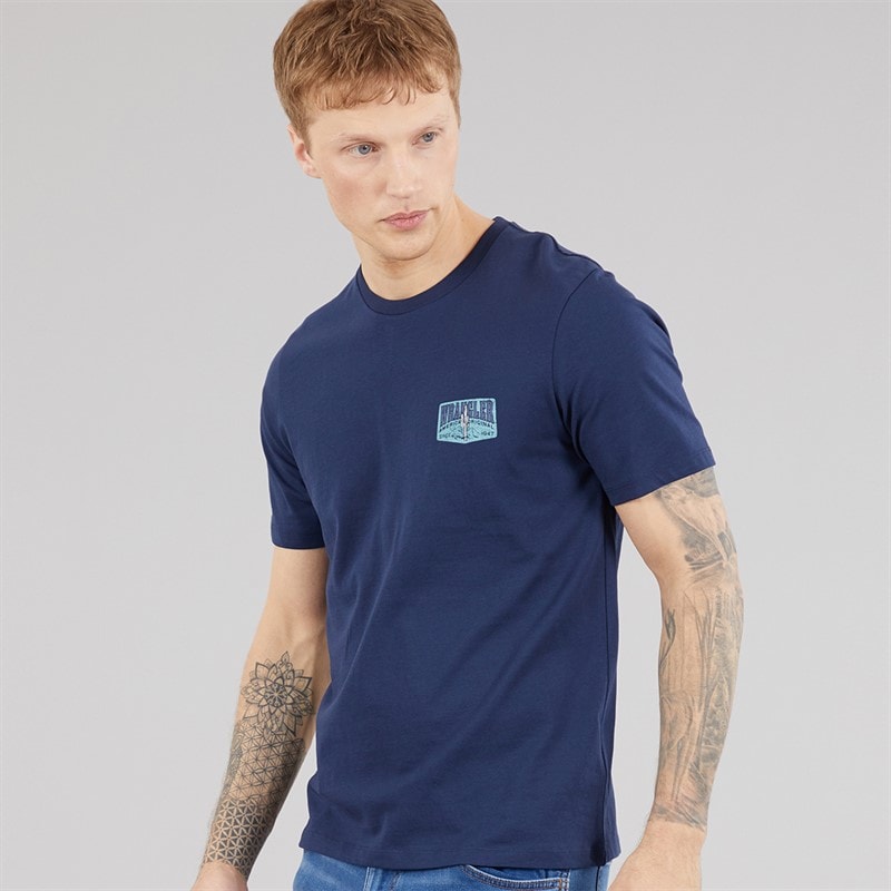 Wrangler Mens Graphic T-Shirt Navy