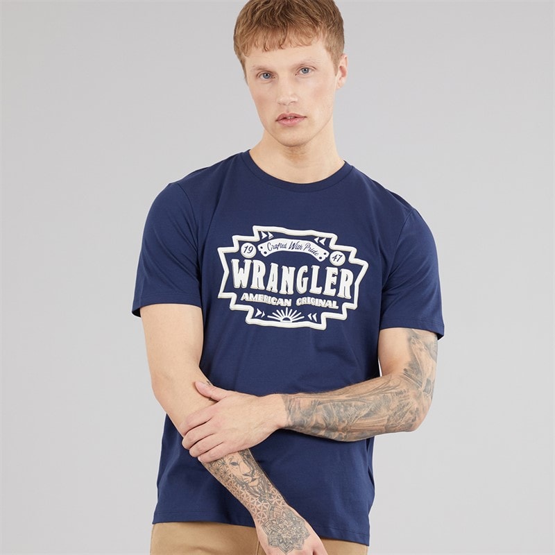 Wrangler Mens Americana T-Shirt Navy